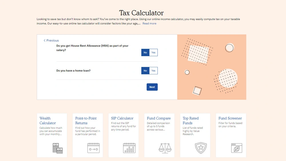 Tax Calculator Declaration