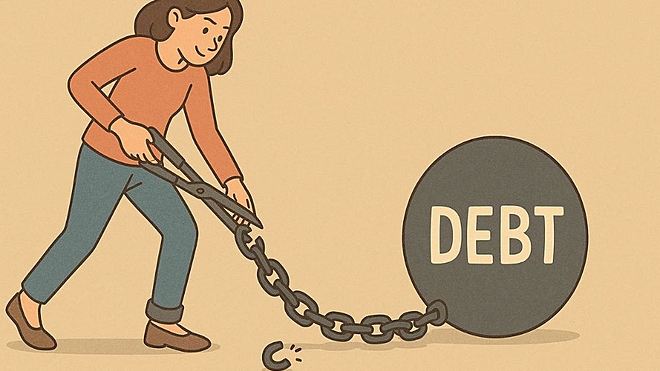 Despite family debt, how she started investing