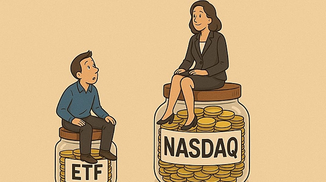 Nasdaq grows 9%. My ETF grows just 1.7%. Is this a scam?