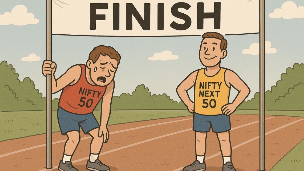 Nifty Next 50 beats Nifty 50 67 of the time. Should you invest