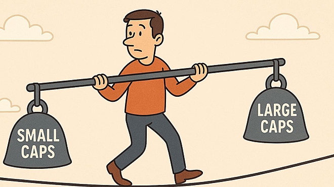 Balance wins: Large caps steady, small caps shaky