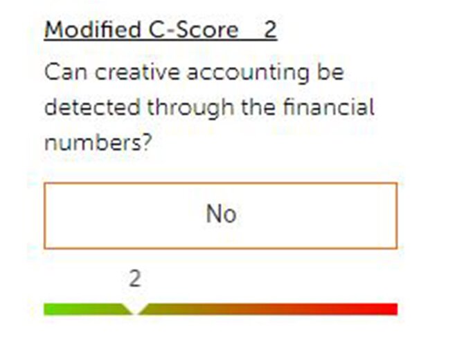 Detecting creative accounting in a company's financial numbers