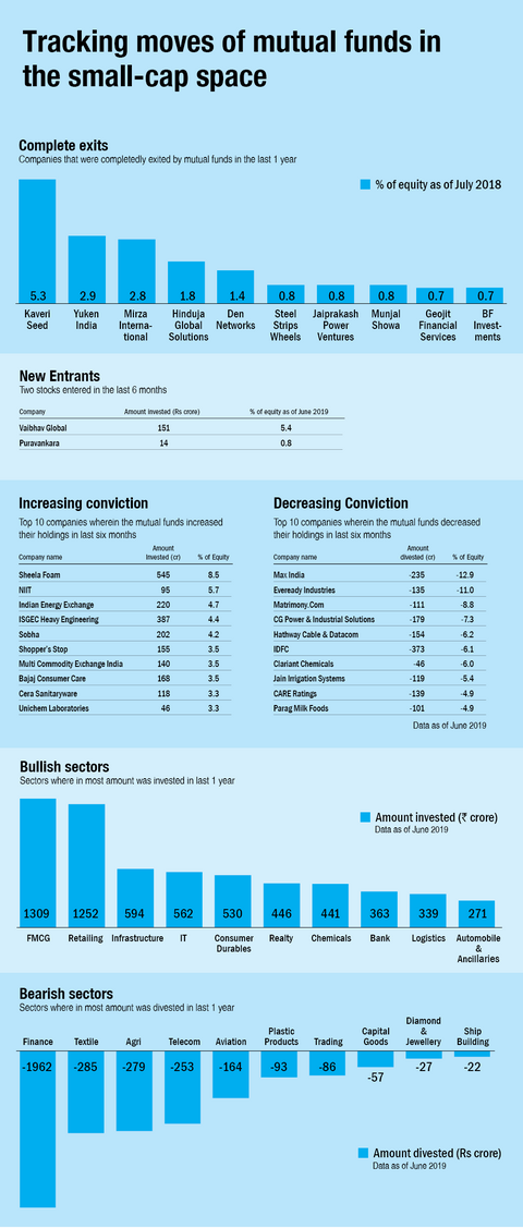 Tracking moves of mutual funds in the small-cap space