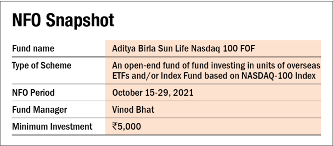 Aditya Birla Sun Life Mutual Fund launches an FoF to track Nasdaq 100