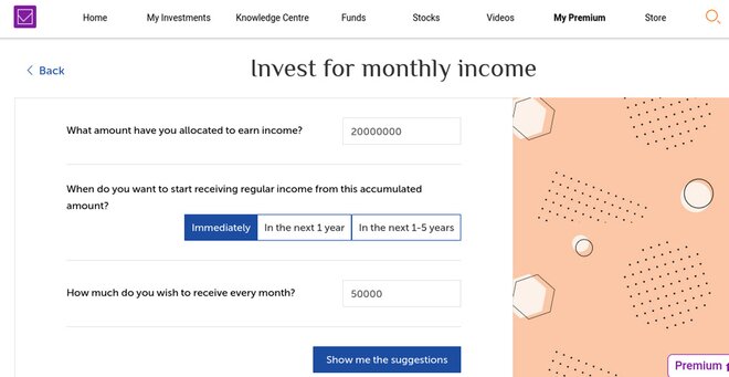 Deriving income from investments