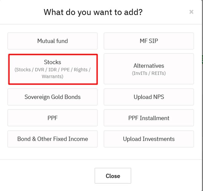 How to add stocks to Value Research portfolio manager?