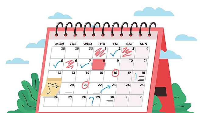 The number on the calendar